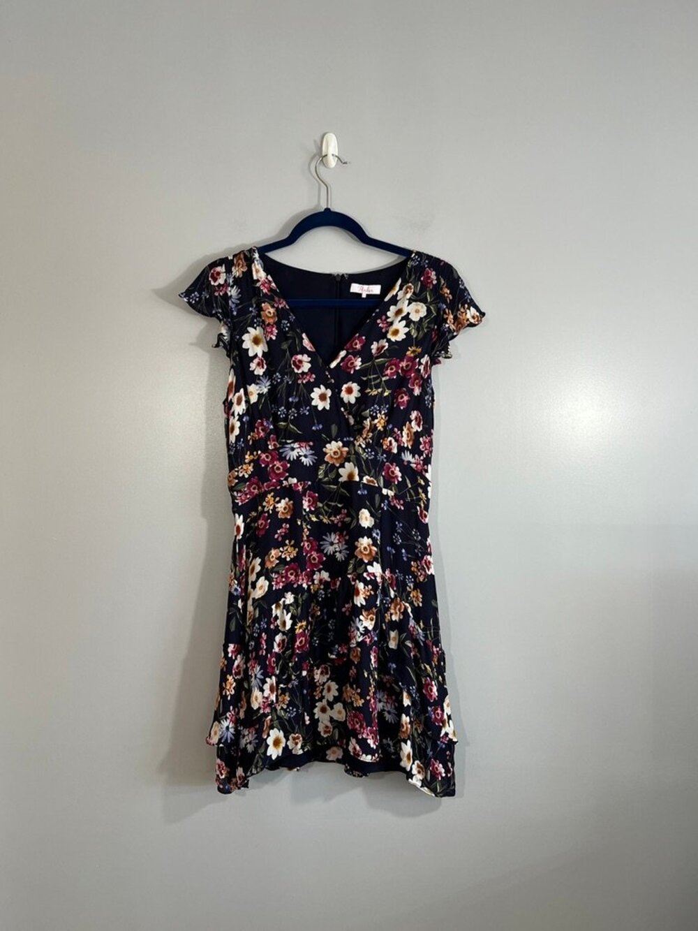 Parker Silk-Blend Floral Ruffled Dress